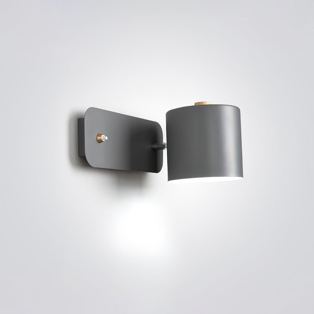 Applique da parete con testa rotante e LED cilindrico per illuminazione murale