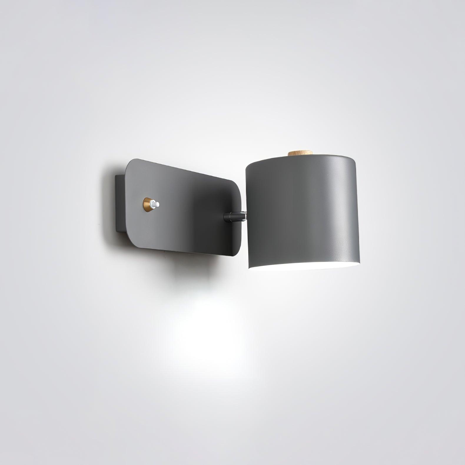 Applique da parete con testa rotante e LED cilindrico per illuminazione murale