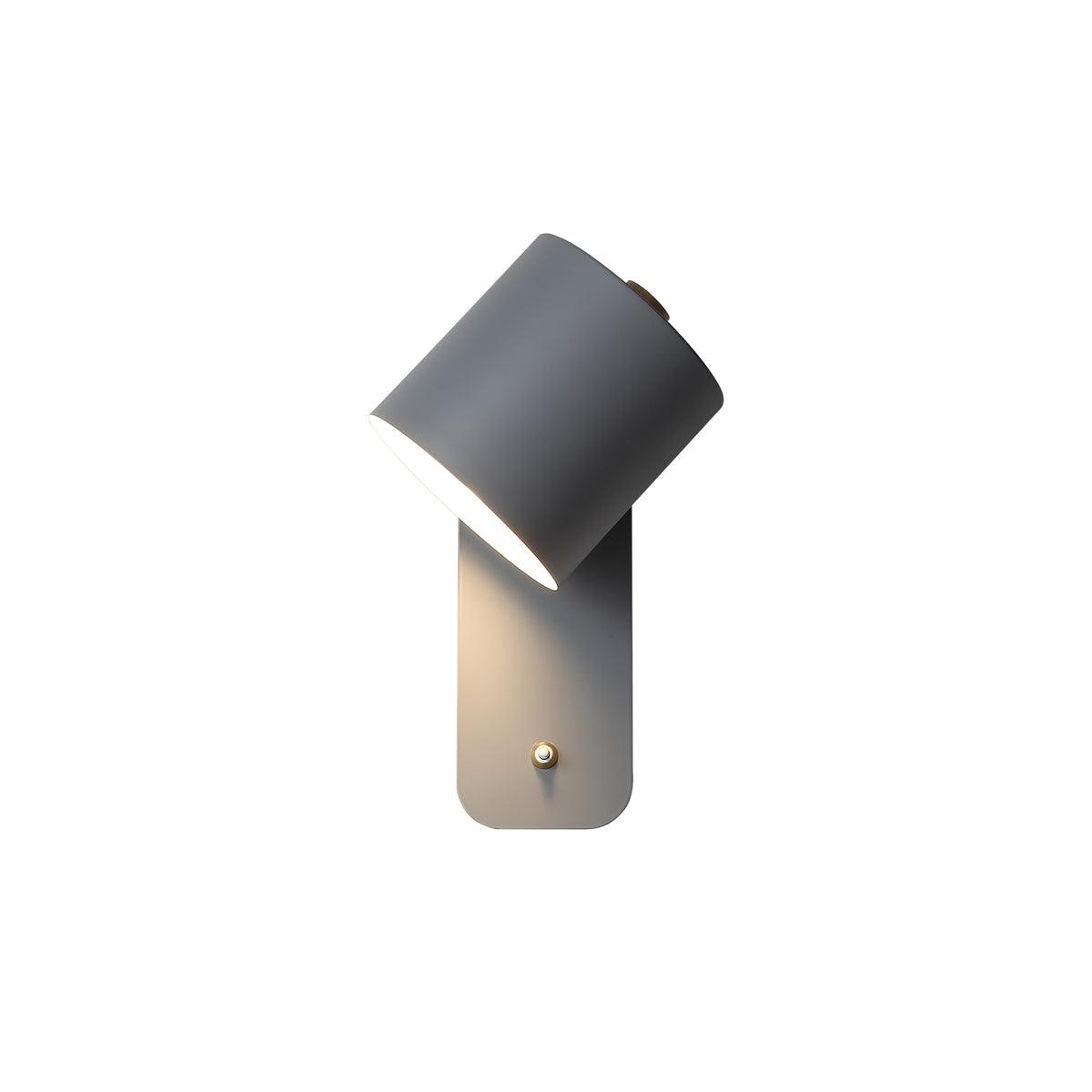 Applique da parete con testa rotante e LED cilindrico per illuminazione murale