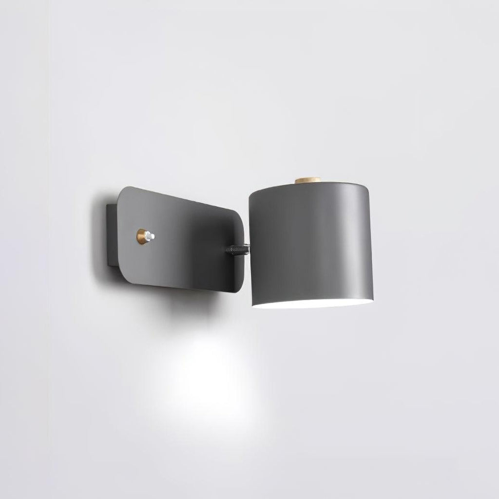 Applique da parete con testa rotante e LED cilindrico per illuminazione murale
