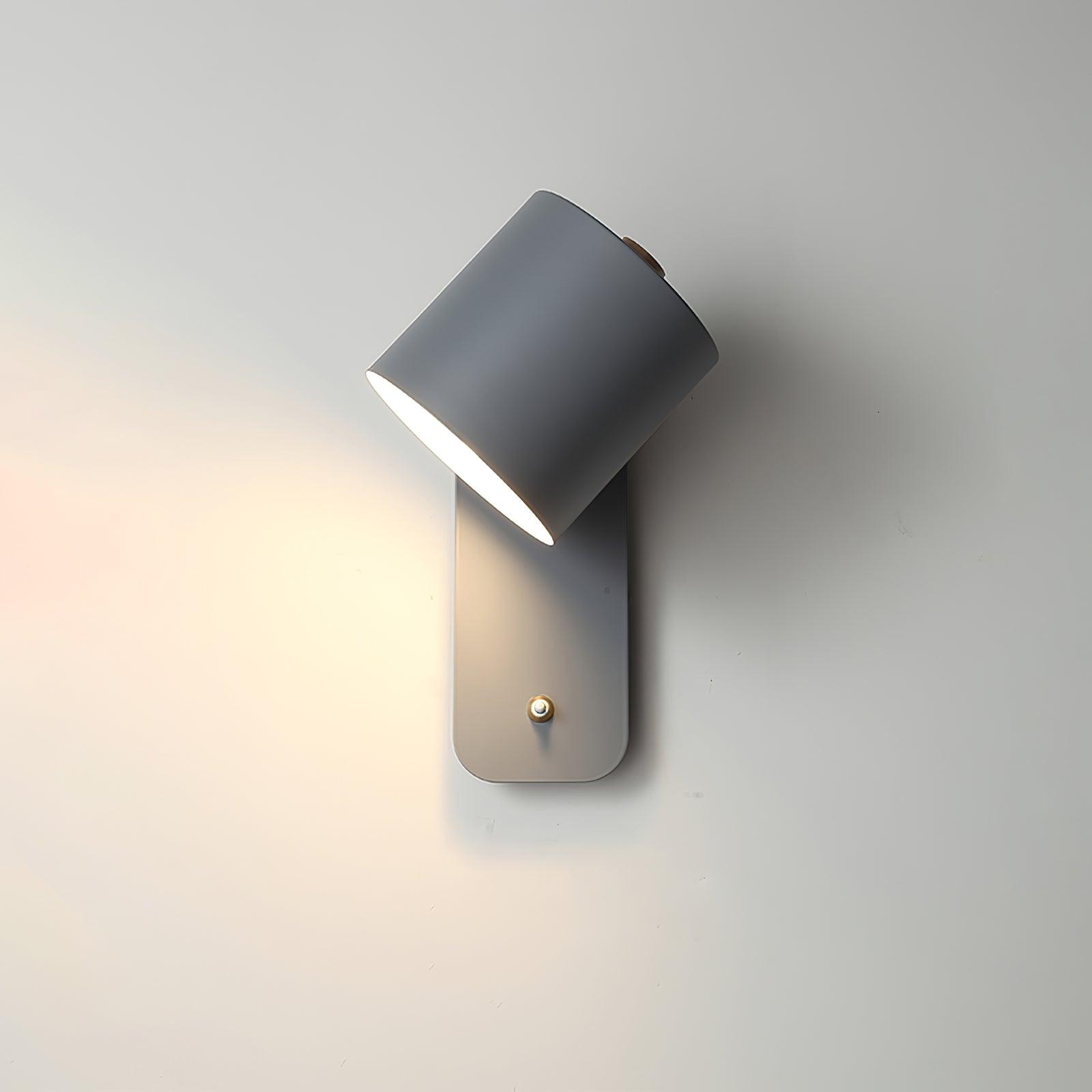 Applique da parete con testa rotante e LED cilindrico per illuminazione murale