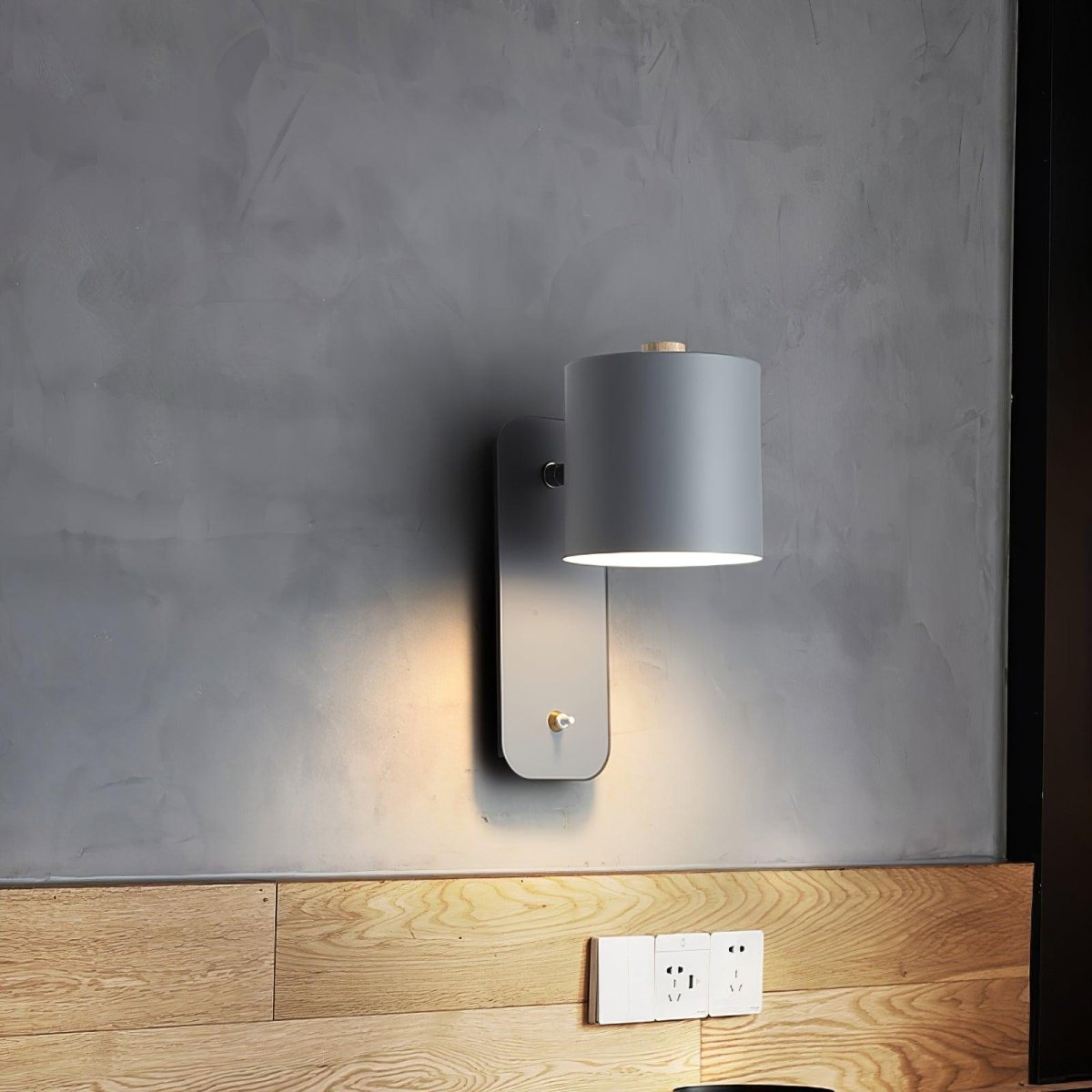 Applique da parete con testa rotante e LED cilindrico per illuminazione murale