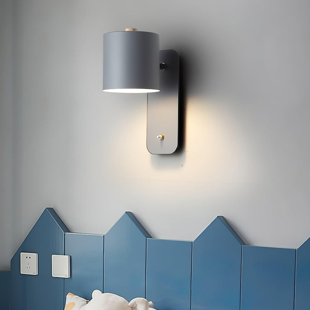 Applique da parete con testa rotante e LED cilindrico per illuminazione murale