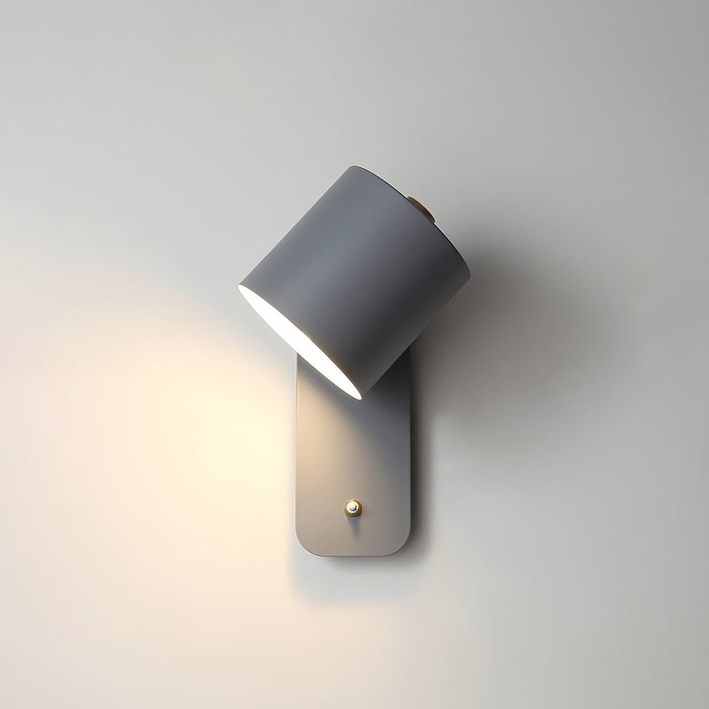 Applique da parete con testa rotante e LED cilindrico per illuminazione murale