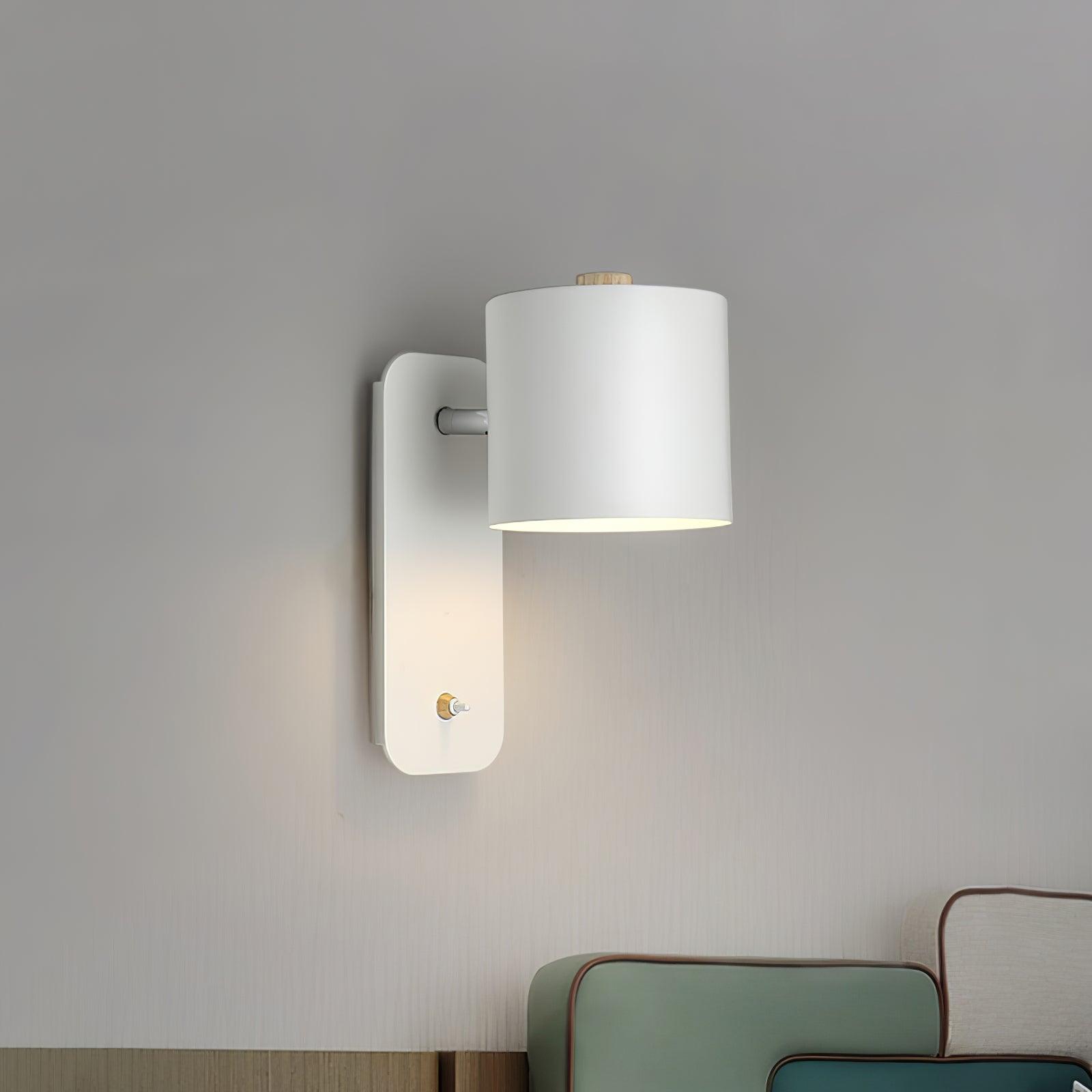 Applique da parete con testa rotante e LED cilindrico per illuminazione murale