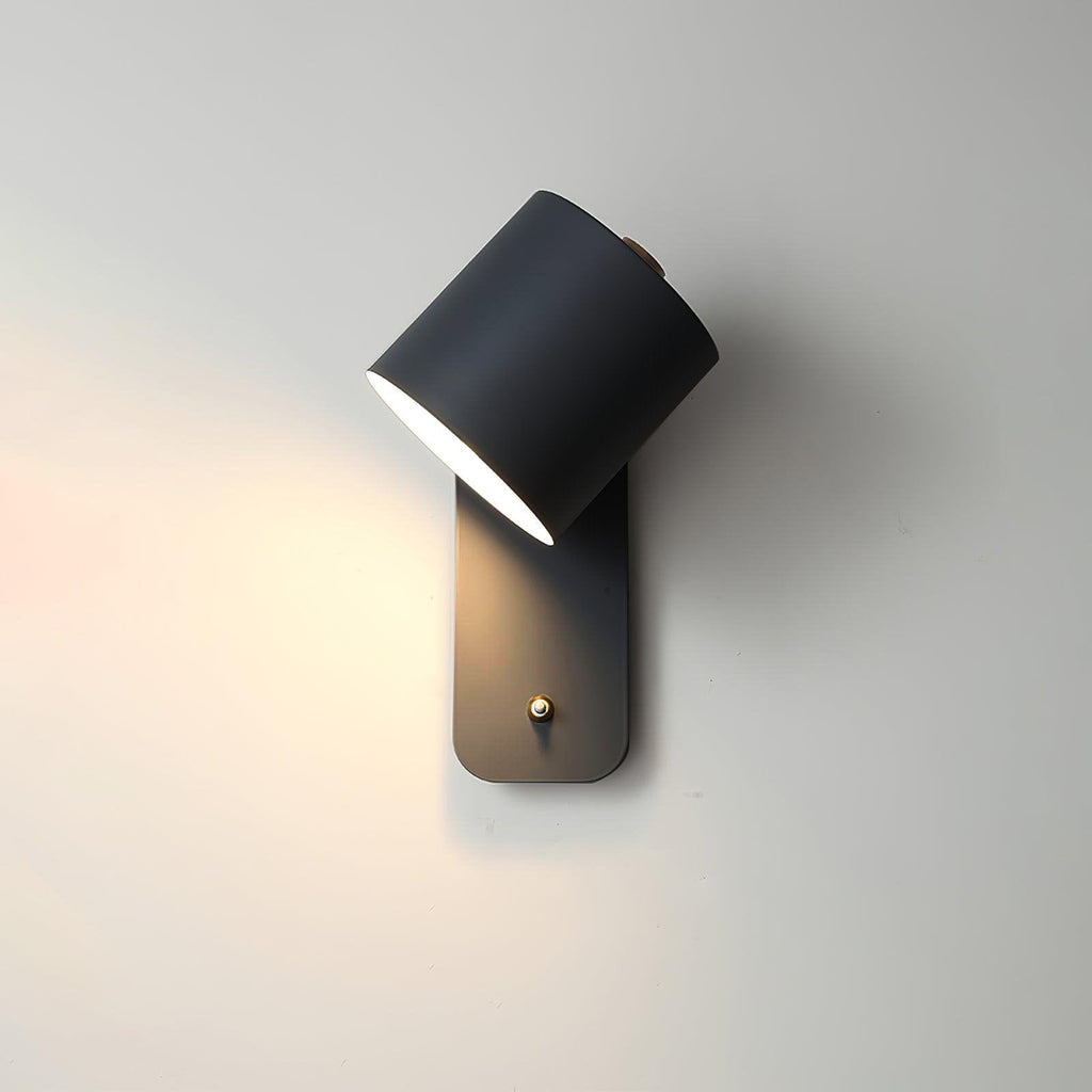 Applique da parete con testa rotante e LED cilindrico per illuminazione murale
