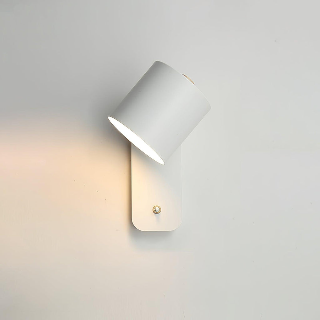 Applique da parete con testa rotante e LED cilindrico per illuminazione murale