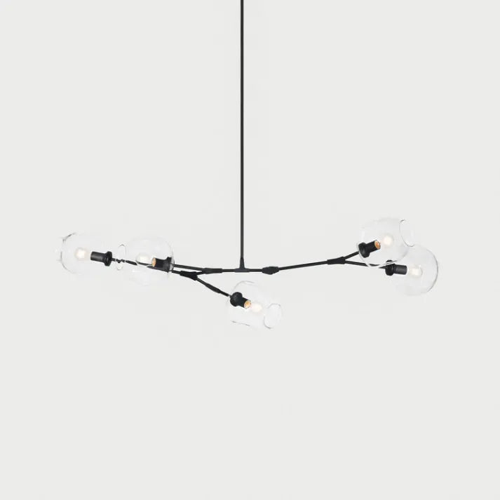 BubbleLight – závěsná lampa Sputnik s skleněnými bublinami