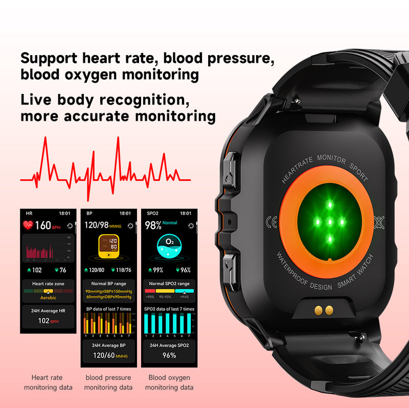 AquaPro Svømme Smartwatch: Vandtæt Sportsur - Ideel til Svømmere, Holdbar Vandafvisende Fitness Tracker