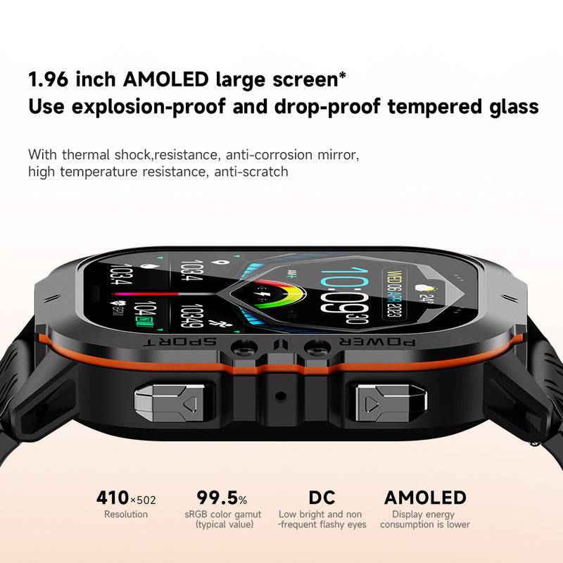 AquaPro Svømme Smartwatch: Vandtæt Sportsur - Ideel til Svømmere, Holdbar Vandafvisende Fitness Tracker