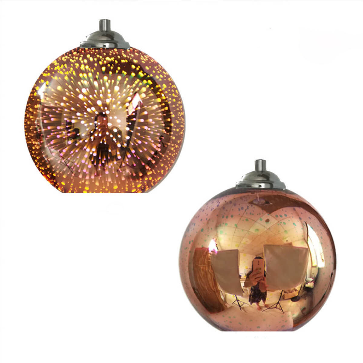 3D Glass Pendant Light - Magical Colorful Dome Lamp for Living Rooms