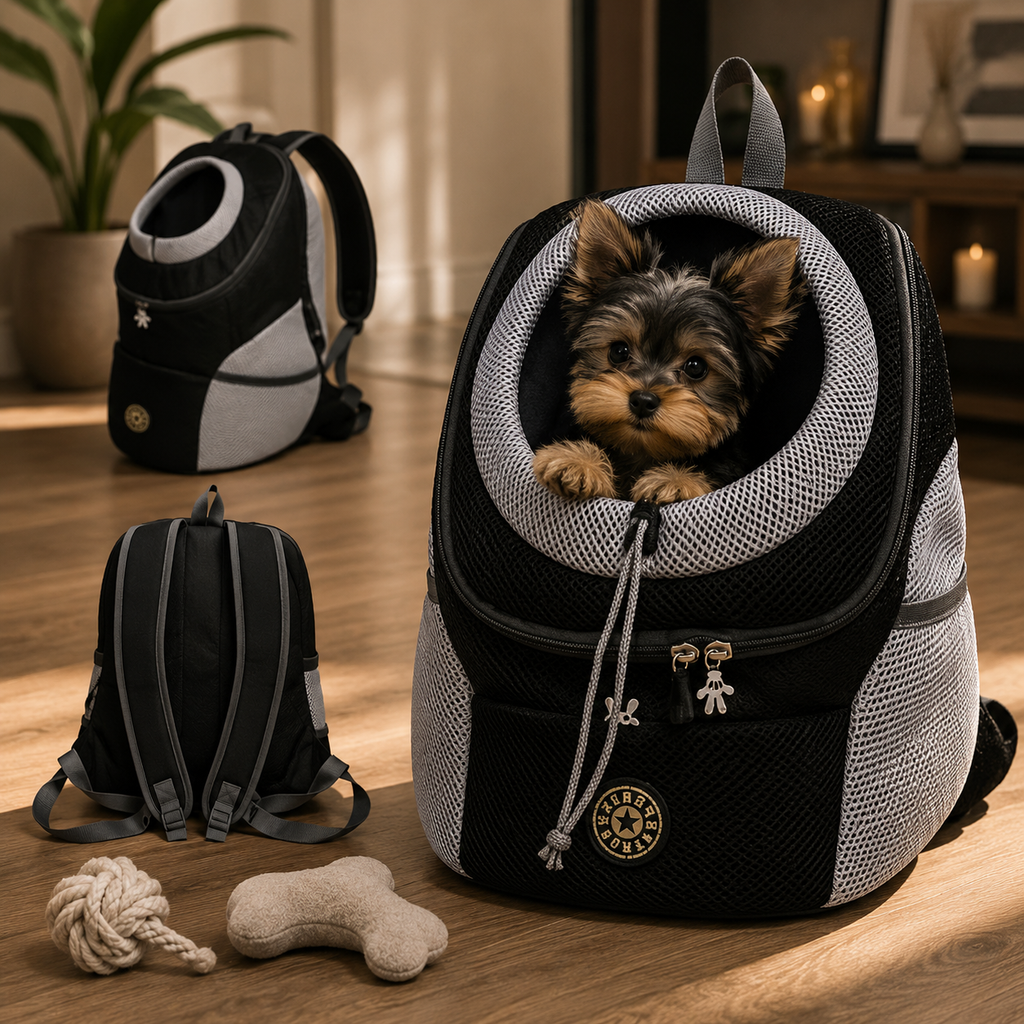 Ergonomic Pet Carrier Backpack For Small Dogs And Cats
