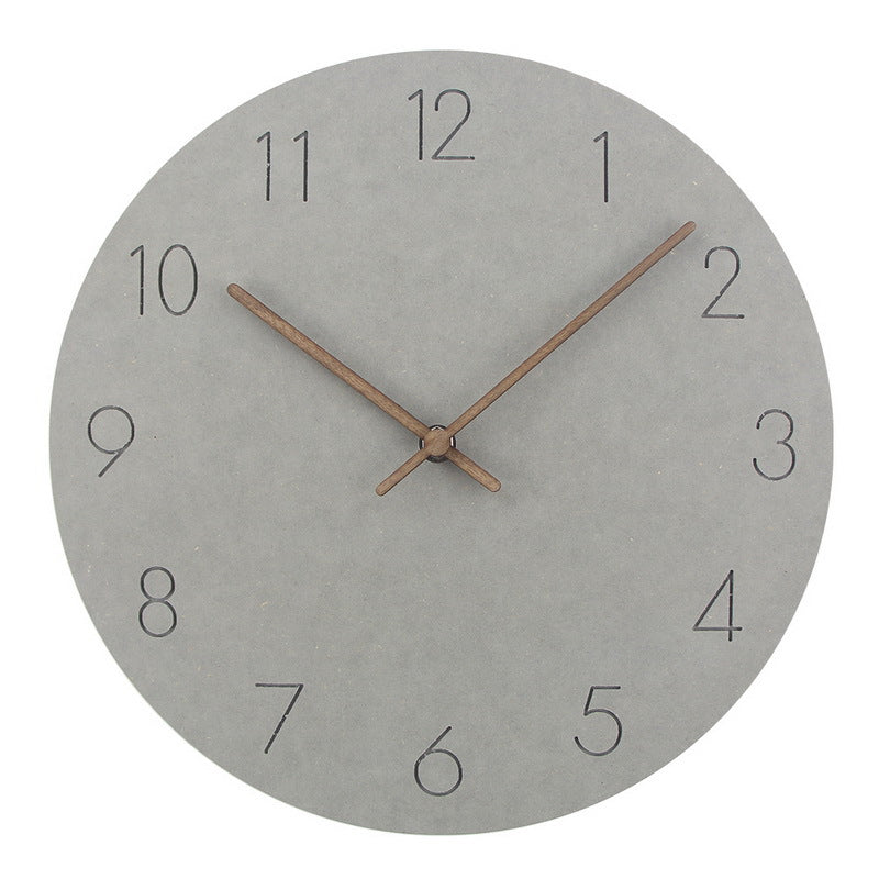 Minimalistische norwegische stille Wanduhr – 29 cm (11,4 Zoll) skandinavisches Design, Holz, geräuscharme Bewegung