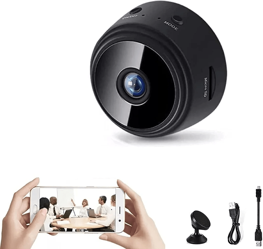 לומהקאם מצלמה מיני 1080P עם ראיית לילה ושליטה באפליקציה לאבטחת הבית