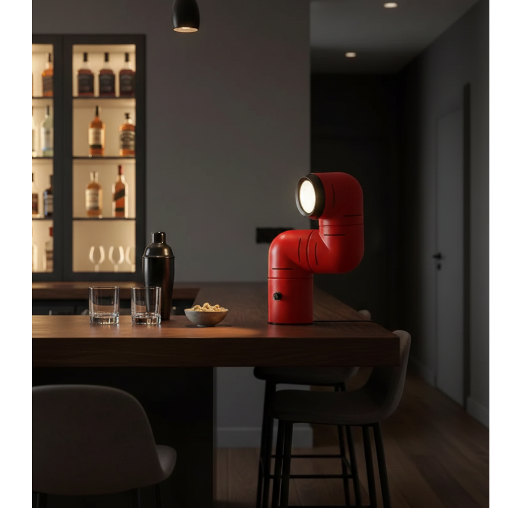 Lampa Akcentowa w Stylu Nordic z Wzorem Rury Wodnej do Nowoczesnego Wnętrza