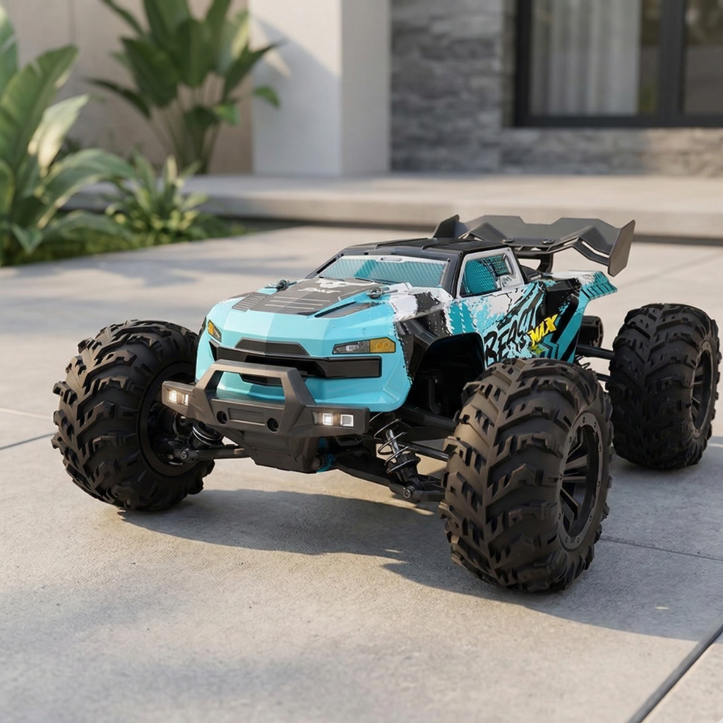 شاحنة دفع رباعي 4WD عن بُعد بدون فرشاة بمقياس 1:16 للطرق الوعرة