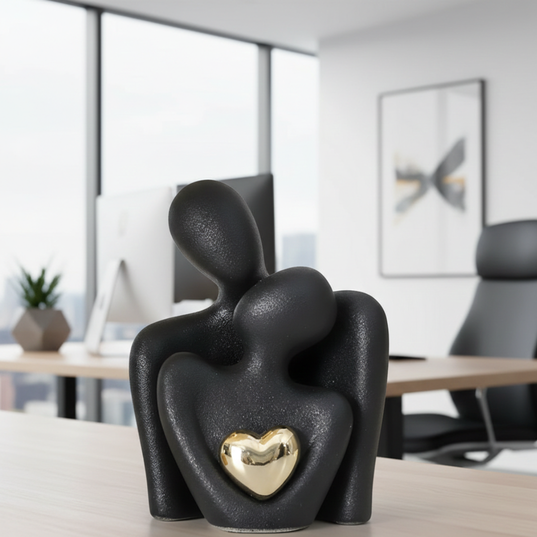 Abstract Lovers Figur: Minimalistische Paar-Skulptur für moderne Dekoration