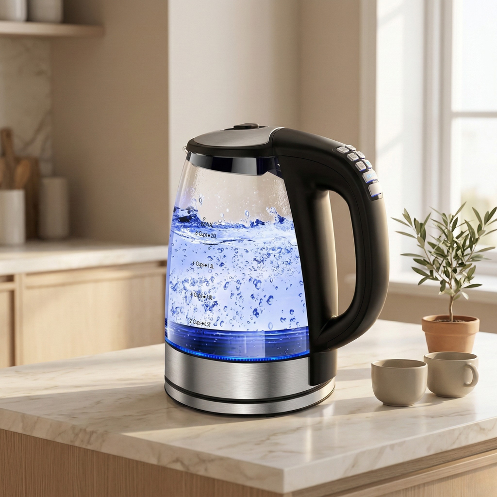 DEVISIB 2.0L Electric Glass Kettle With Temperature Control