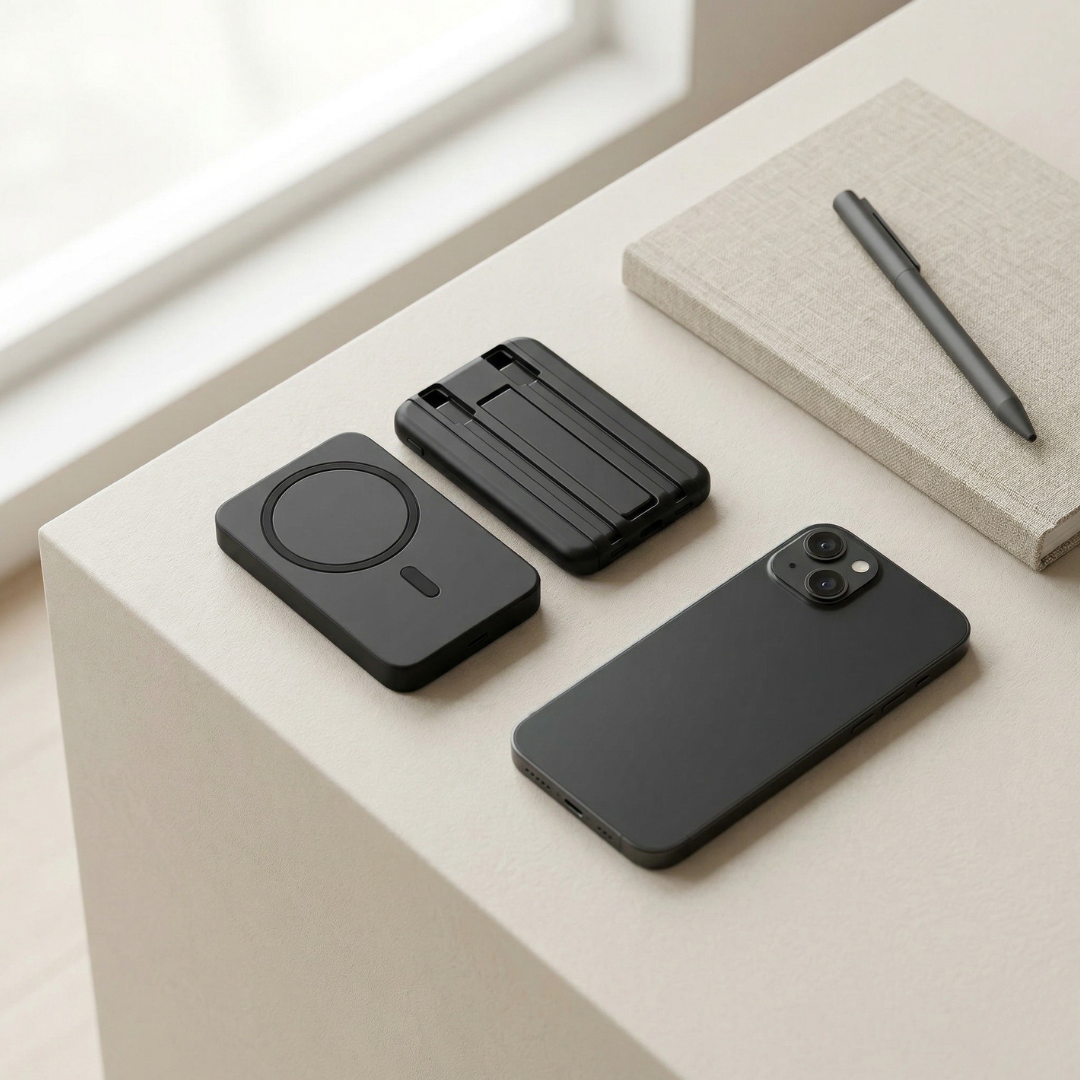 Power Bank With Magnetic Wireless Charging For On The Go