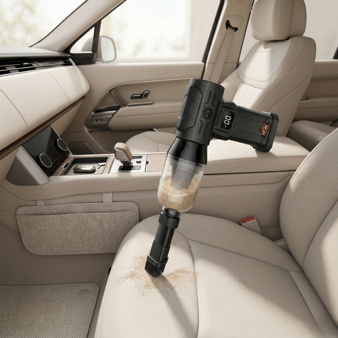 Turbo Air Portable Vacuum Cleaner For Cars And Interiors