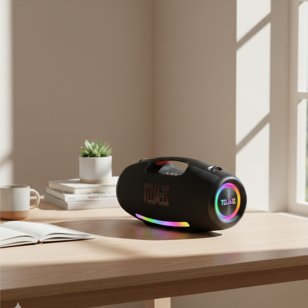 Portable Bluetooth Speaker With RGB Lights For Outdoors