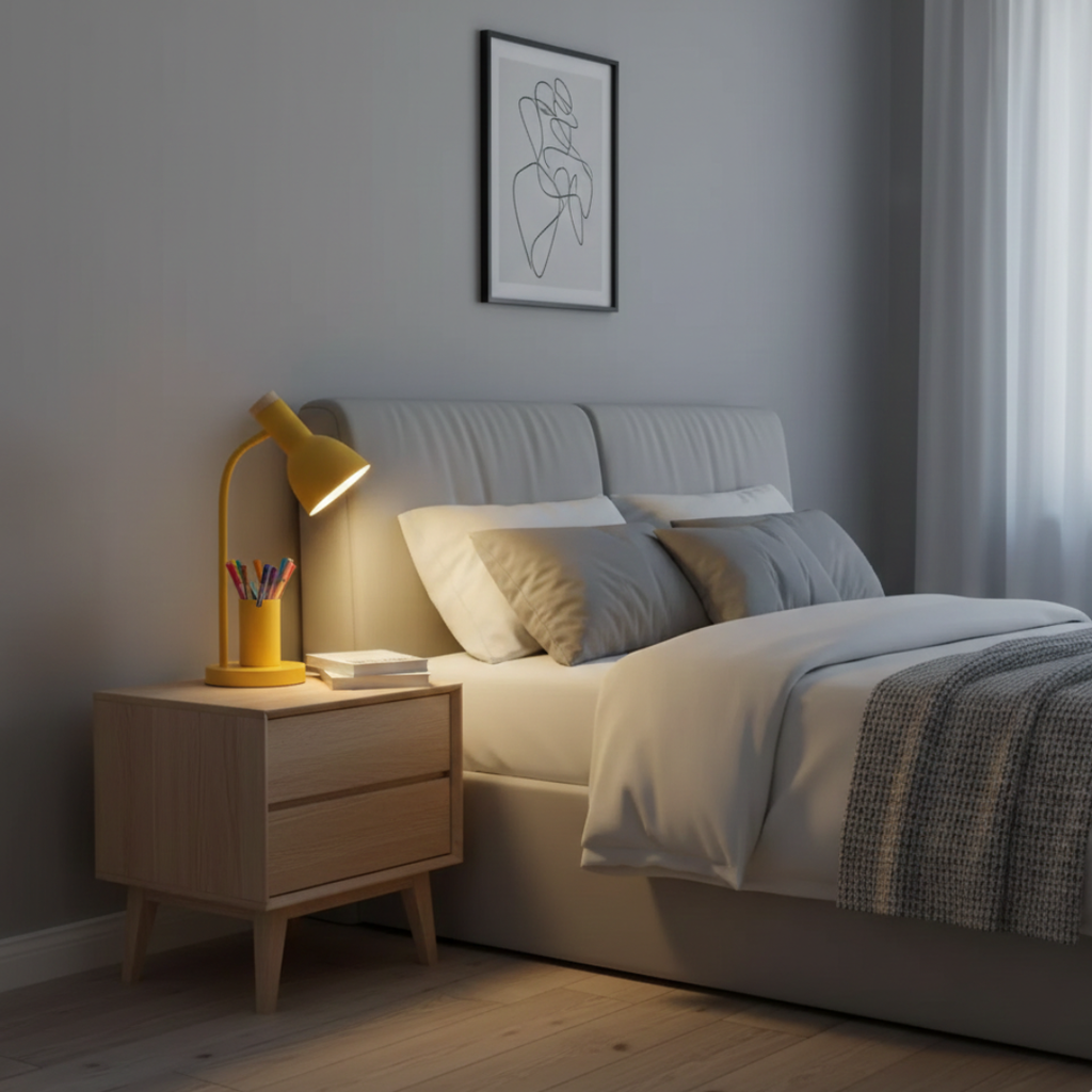 Lampe de bureau LED avec porte-stylo intégré pour la lecture et le travail