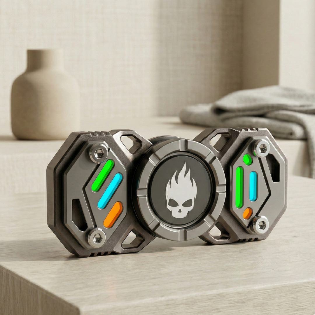 Star Soldier Fidget Spinner With Glowing Lights Stress Relief