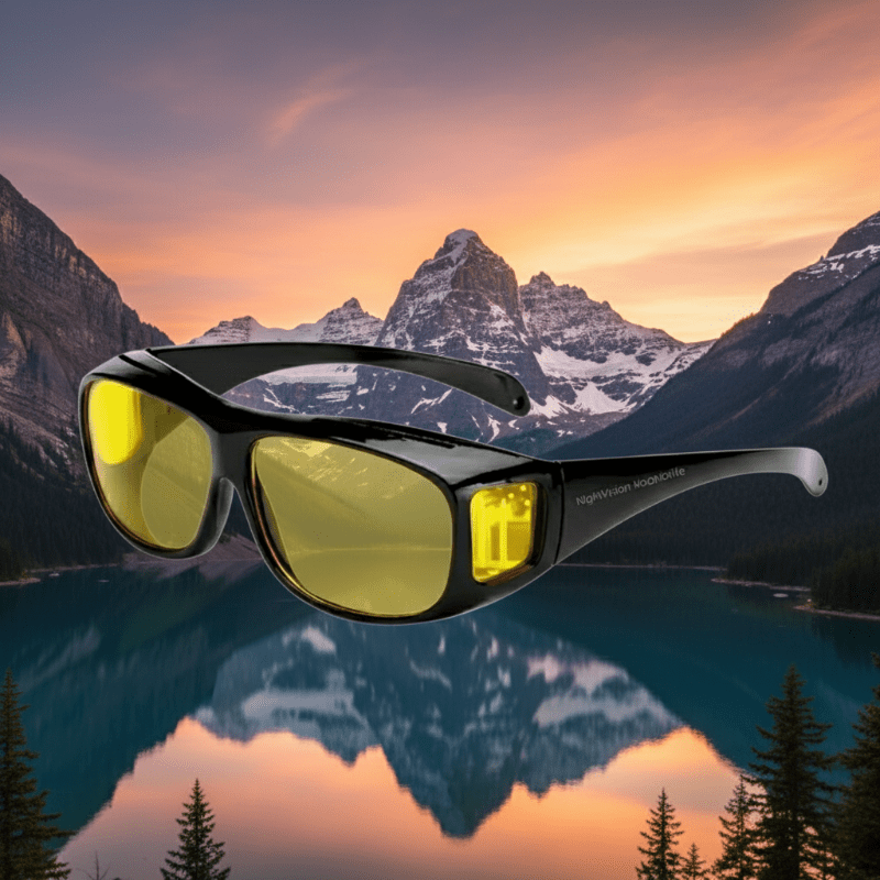Óculos de Condução Noturna LumaView com Lentes HD e Proteção Contra Encandeamento