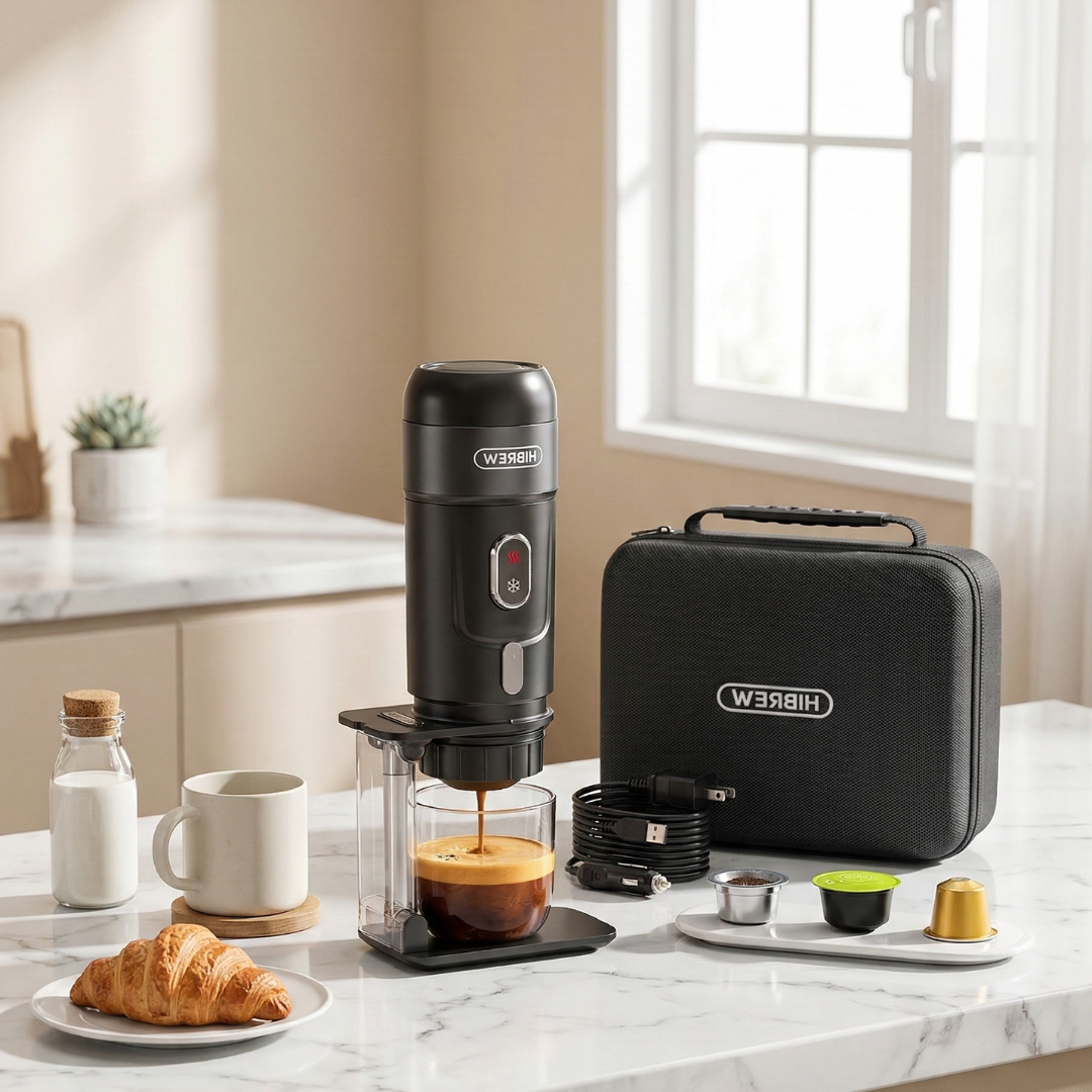 Macchina da caffè espresso compatta 12V per viaggi e uso portatile