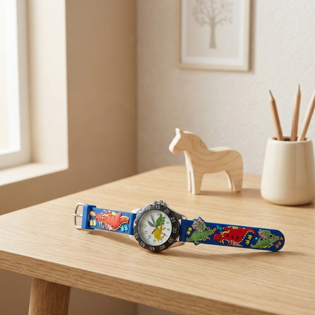 Kids Cartoon Dinosaur Wristwatch Quartz Watch For Kids