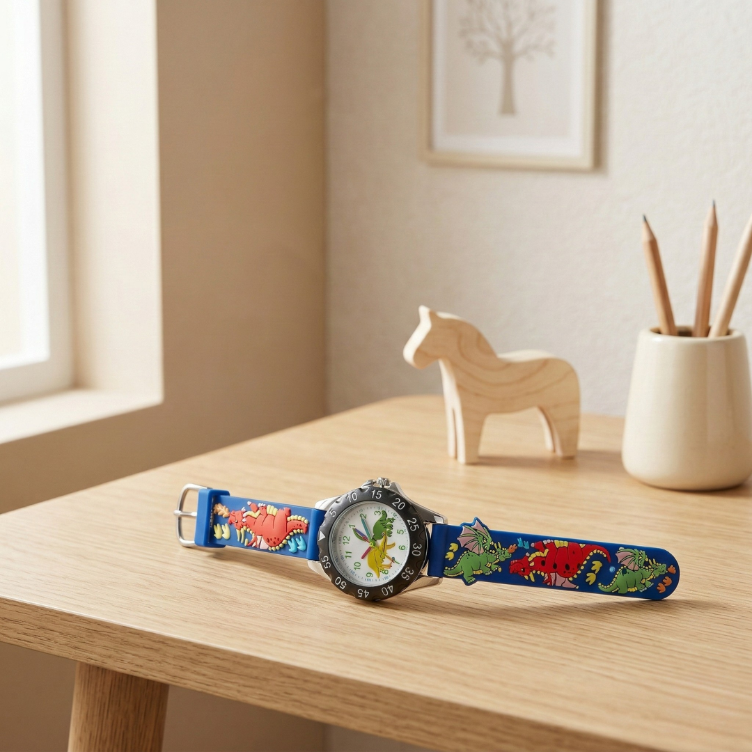 Kids Cartoon Dinosaur Wristwatch Quartz Watch For Kids