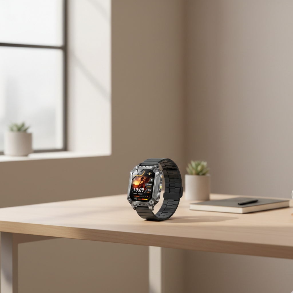 AMOLED-Display Outdoor Fitness Smartwatch Wasserdichter Fitness-Tracker