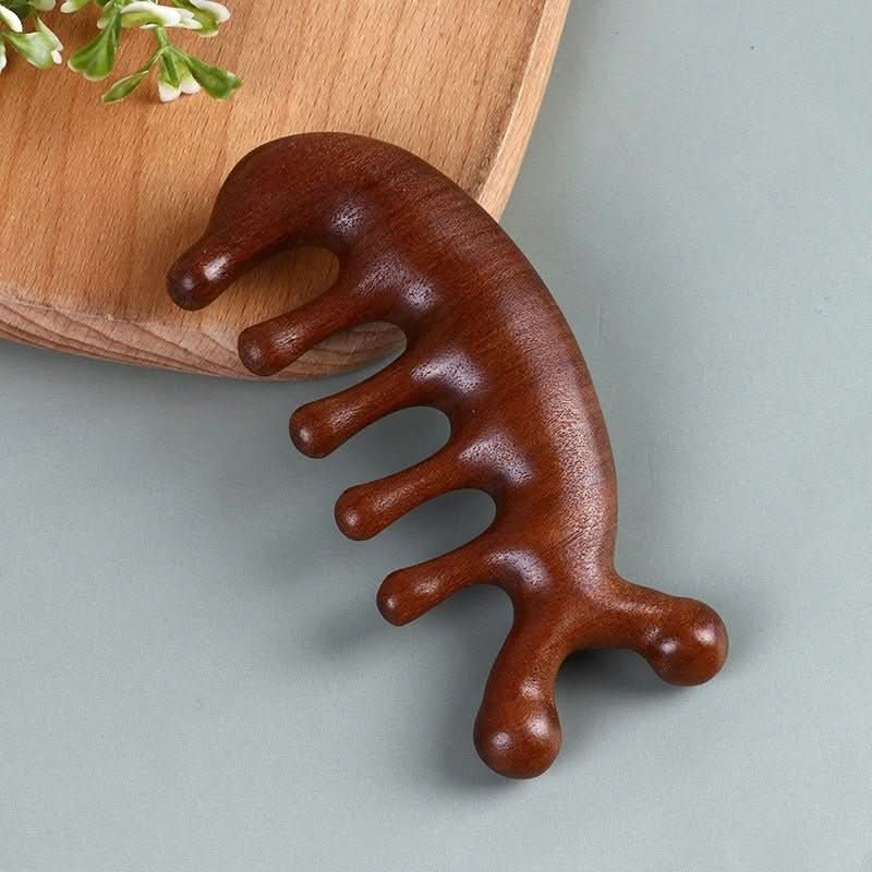 Pente de Massagem de Sândalo de Luxo Tranquilwood Antiestático Para Todos os Tipos de Cabelo