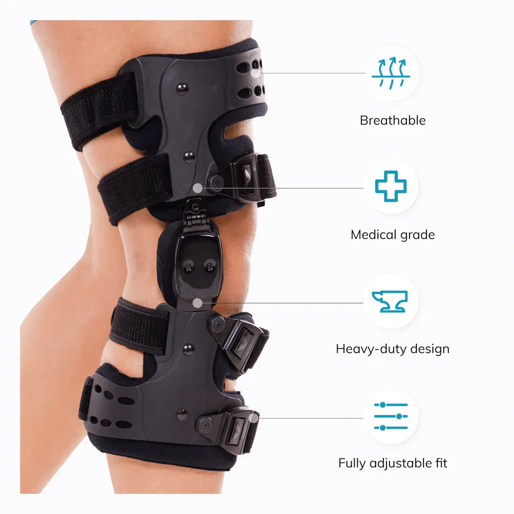 Knæskinne til slidgigtaflastning – Medial og lateral støtte til lindring af knogle-på-knogle slidgigt