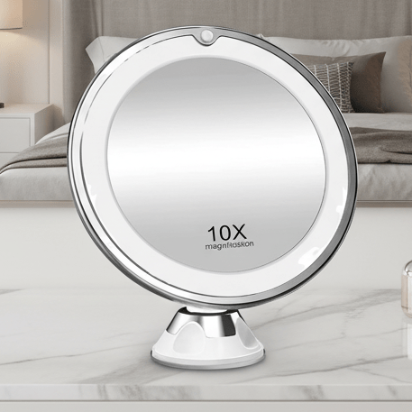 NovaLume 10x LED Makeup Mirror For Precise Makeup Detail, Pro And Home Use
