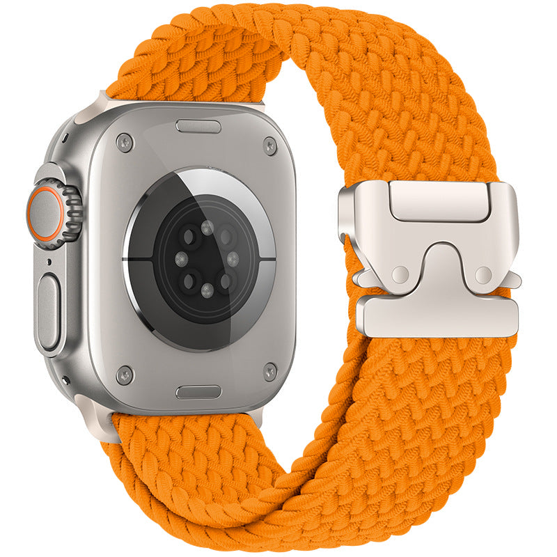 Nylon Braided Watch Band With Parachute Buckle For Apple Watch