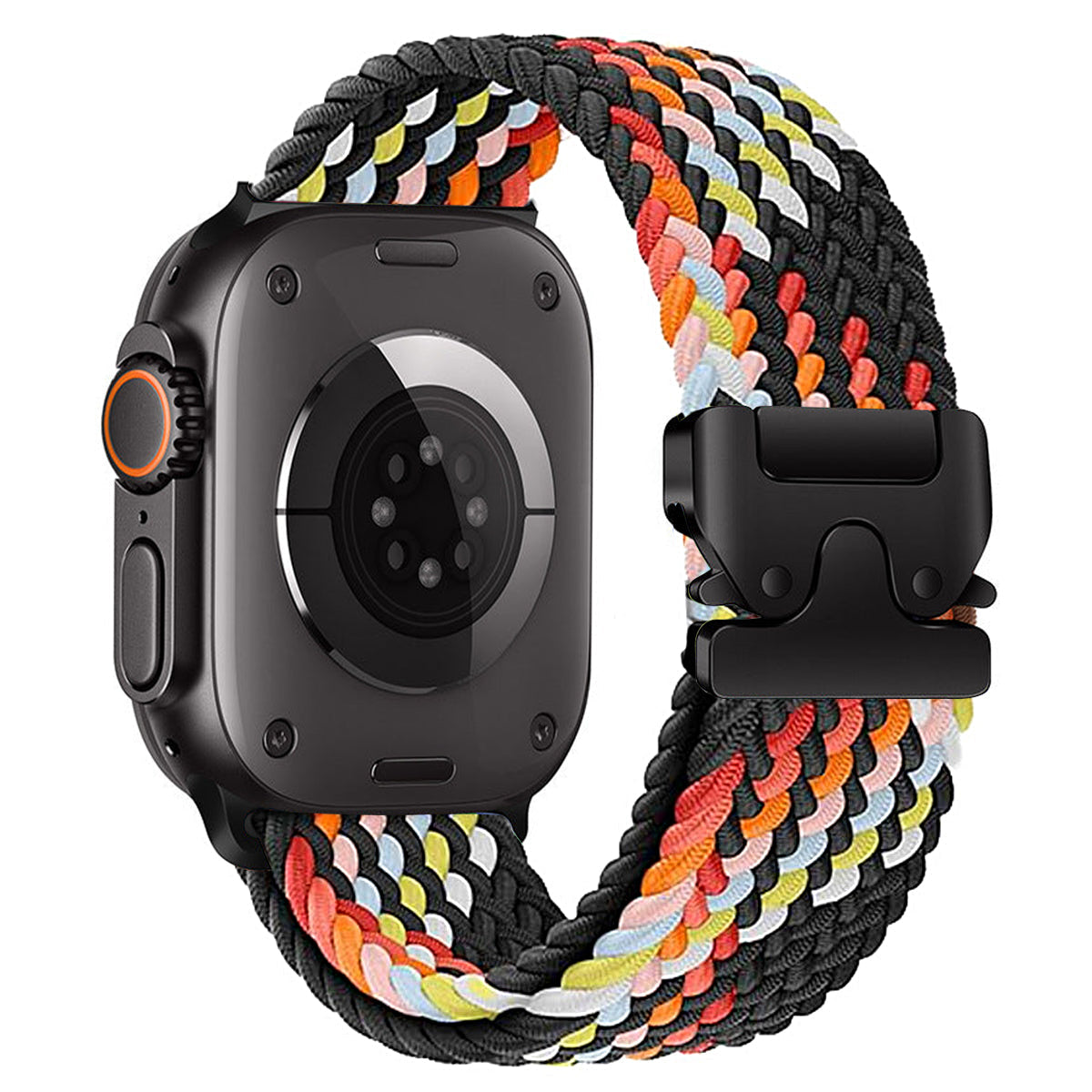 Nylon Braided Watch Band With Parachute Buckle For Apple Watch