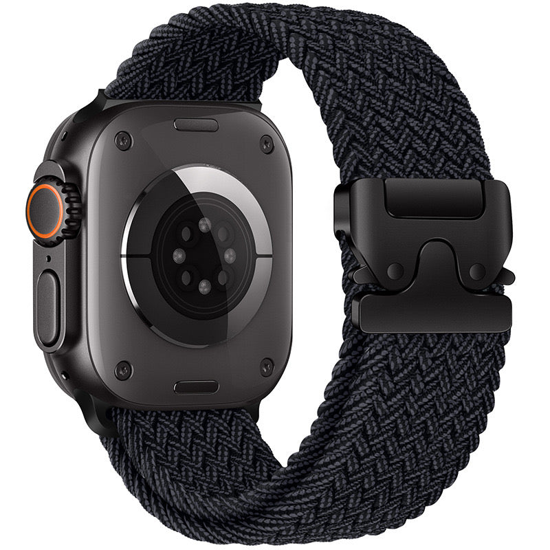 Nylon Braided Watch Band With Parachute Buckle For Apple Watch