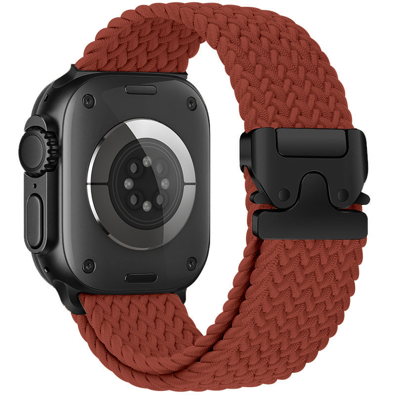 Nylon Braided Watch Band With Parachute Buckle For Apple Watch