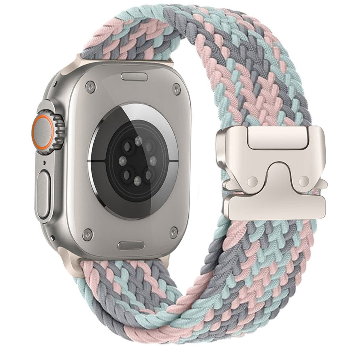 Nylon Braided Watch Band With Parachute Buckle For Apple Watch