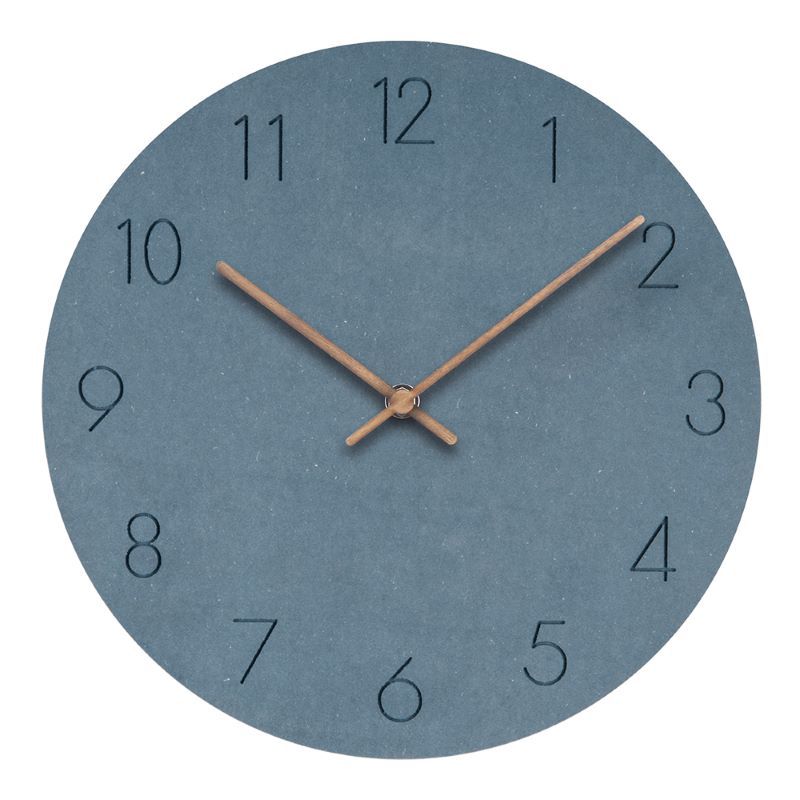 Minimalistische norwegische stille Wanduhr – 29 cm (11,4 Zoll) skandinavisches Design, Holz, geräuscharme Bewegung