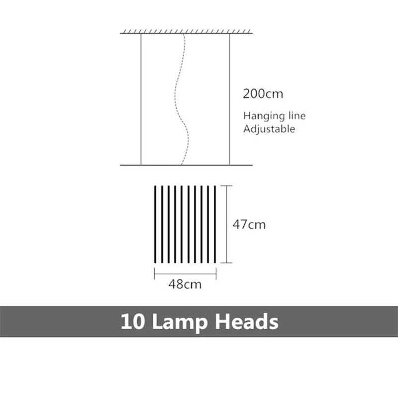 Quillbone Chandelier With Remote And Adjustable Bulbs