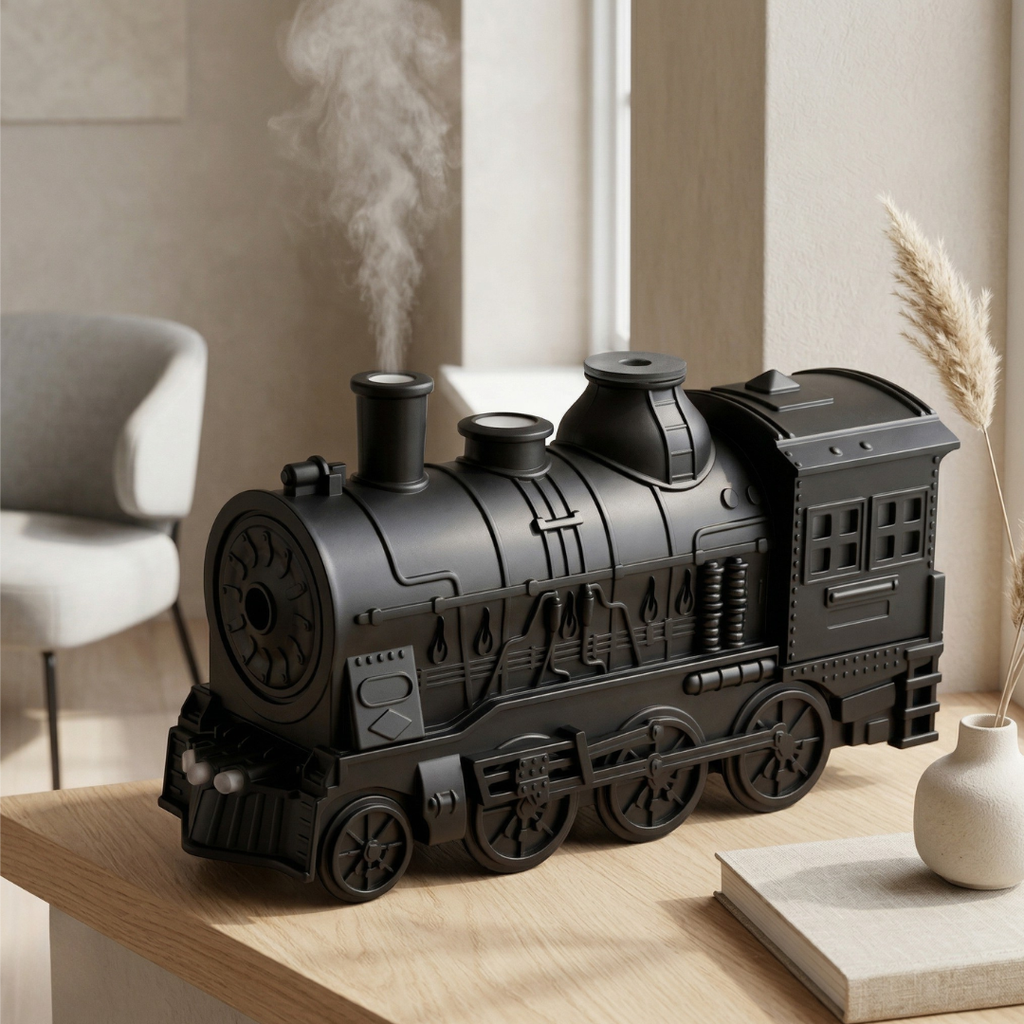 Train Shaped Humidifier With Dual Mist Outlets For Any Room