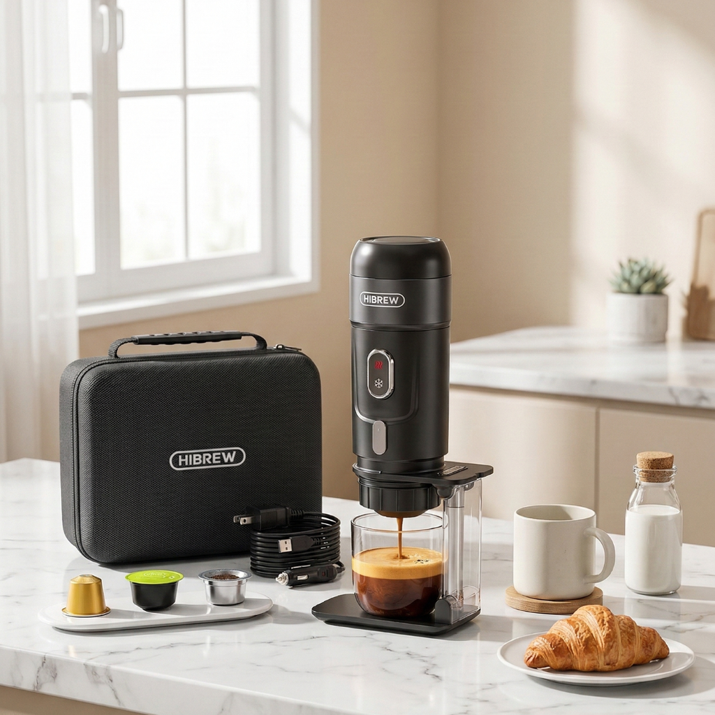 Macchina da caffè espresso compatta 12V per viaggi e uso portatile