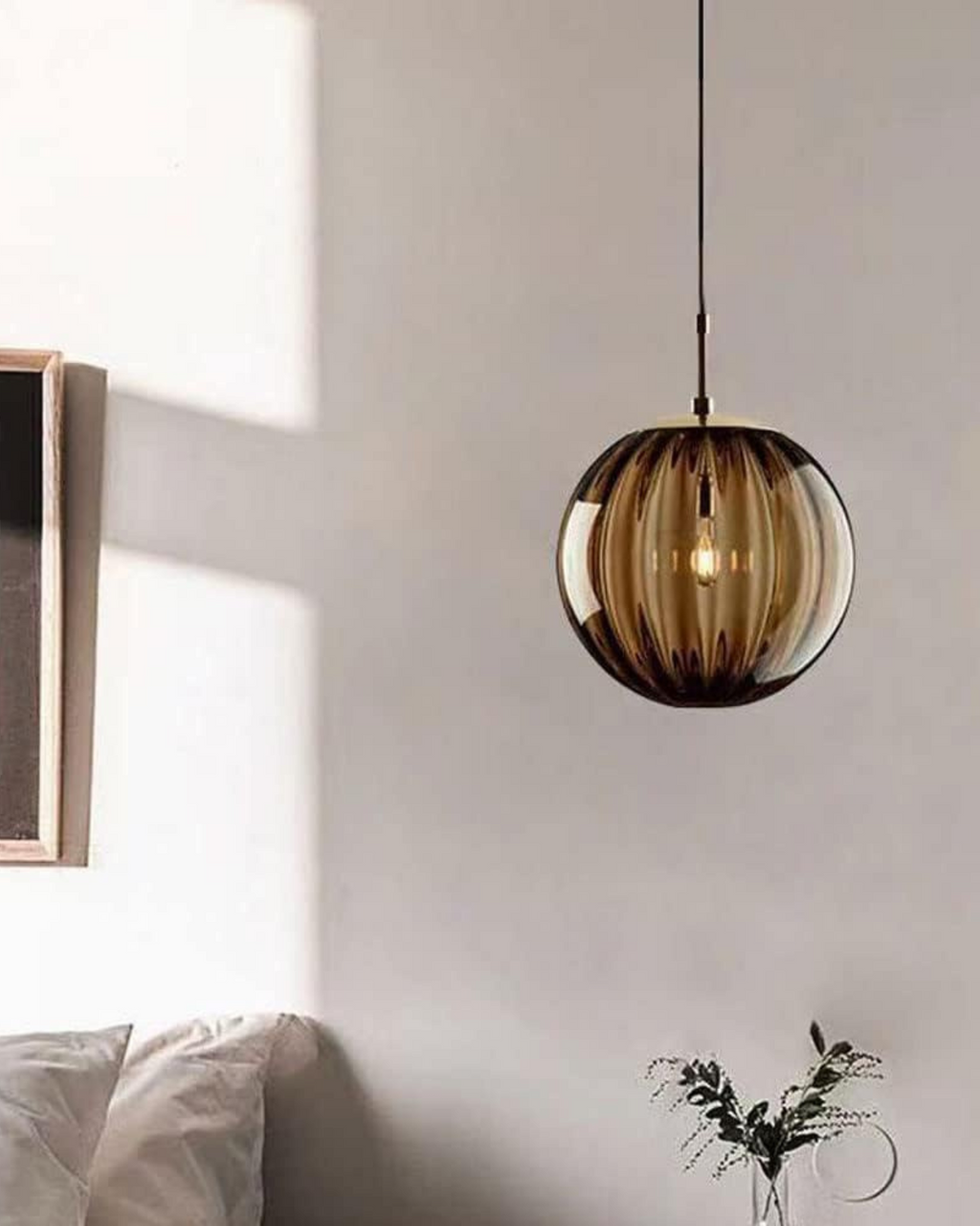 Luminara Bernsteinfarbenes Glas-Deckenpendel | Orntli