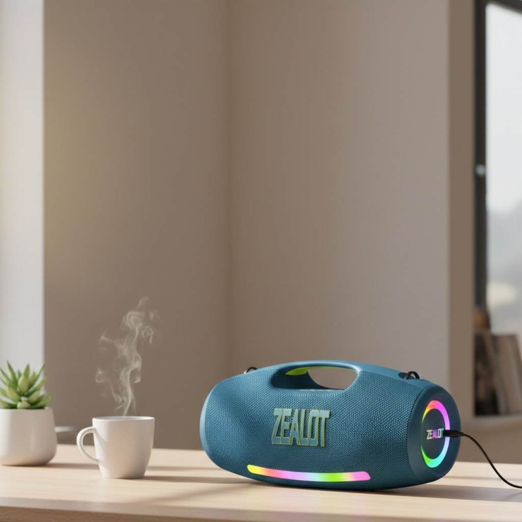 Portable Bluetooth Speaker With RGB Lights For Outdoors