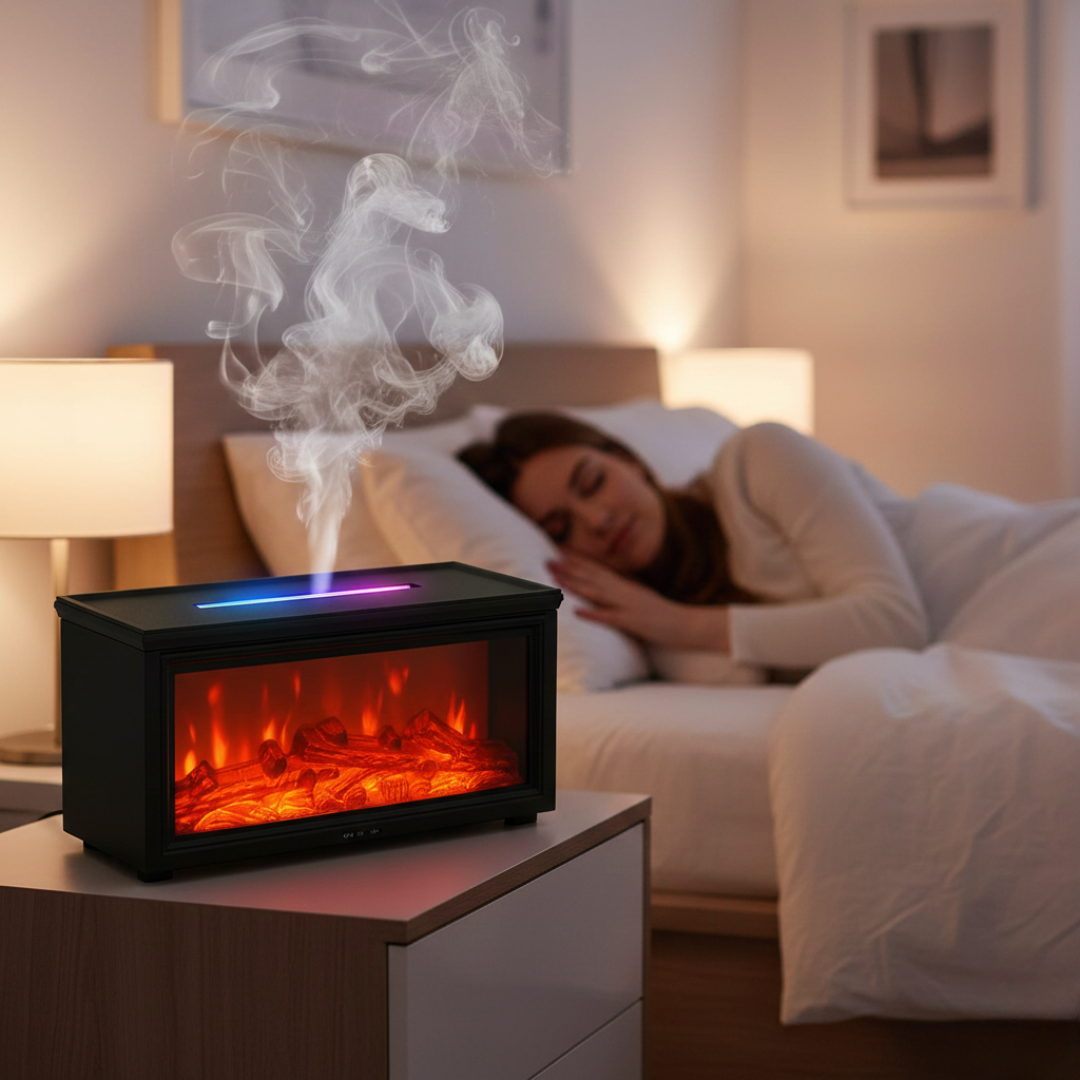 Flame Mist 2-In-1 Aroma Humidifier And Diffuser For Daily Home Use