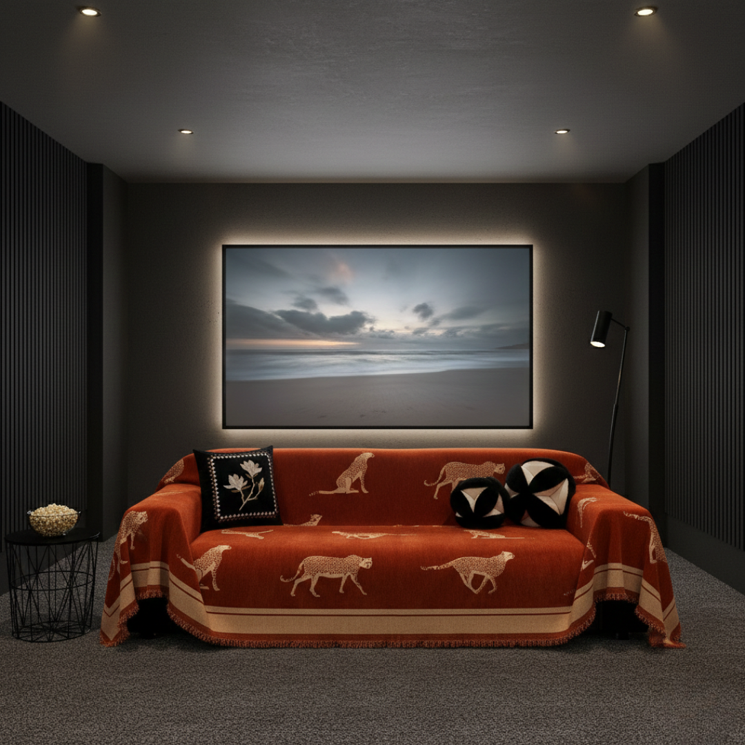 Přátelský potah pro domácí mazlíčky s vzorovanou pohovkou pro každý domov