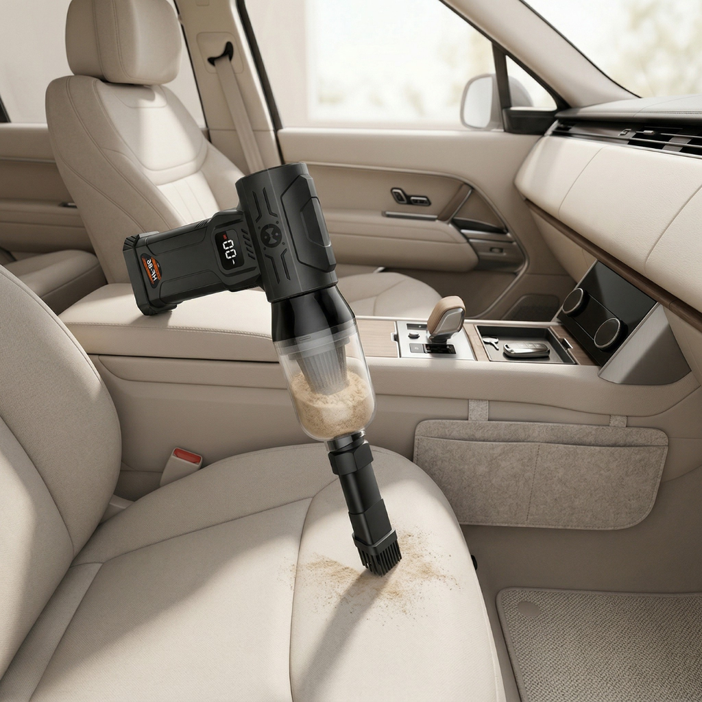 Turbo Air Portable Vacuum Cleaner For Cars And Interiors