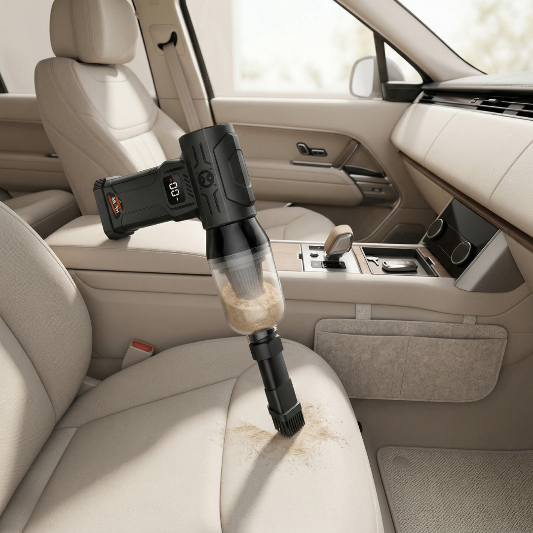 Turbo Air Portable Vacuum Cleaner For Cars And Interiors